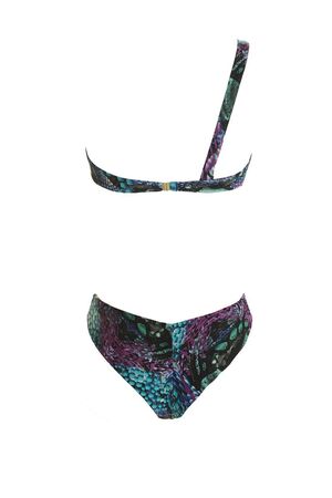 Совместный купальник-монокини со змеиным принтом